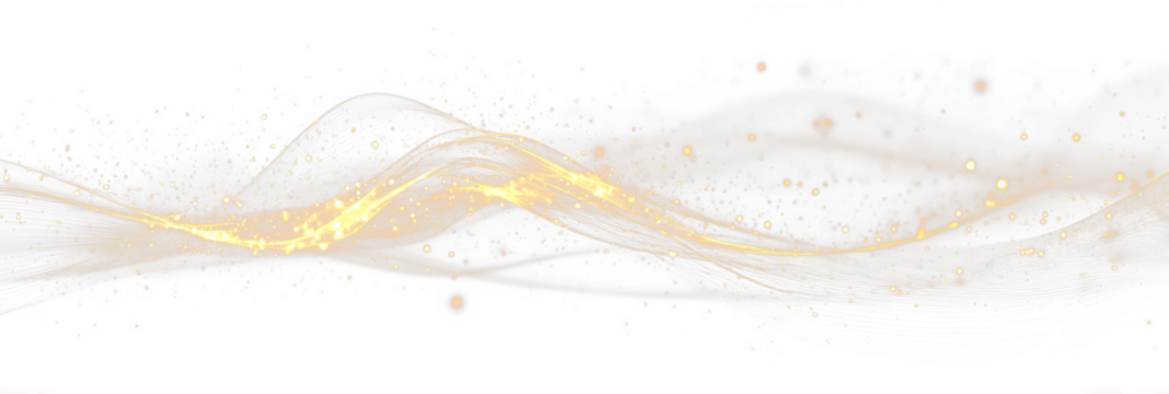 Transparent Energy Line PNG with Bright Wave Accents