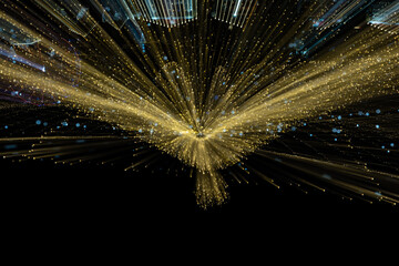 Lights trail using zoom techniques