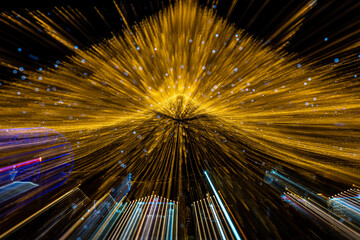 Lights trail using zoom techniques