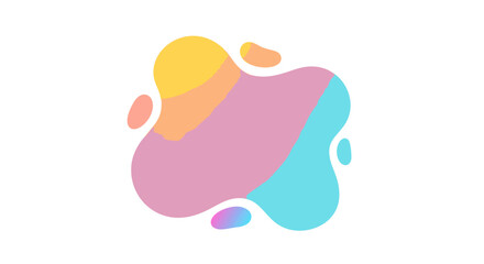 Obraz premium Abstract pastel color splash with organic shapes and smooth blending for modern design elements