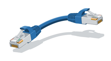  Ethernet cable with dual connectors showcasing data transfer connection technology for networking systems