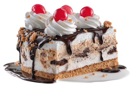 Home food photography tasty close-up of chocolate ice cream cake