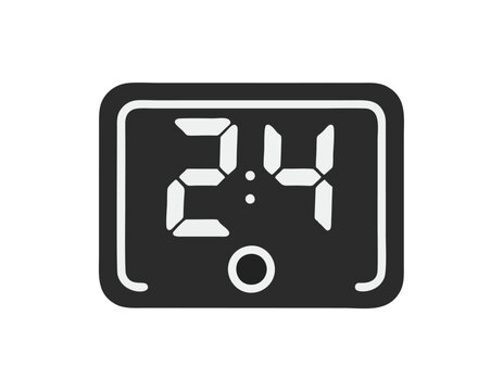 Solid icon of a digital shot clock
