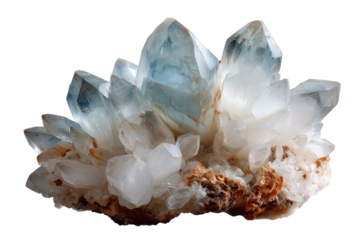 Crystal cluster display captivating close-up mineral photography