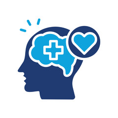 Obraz premium Mental Health glyph color icon