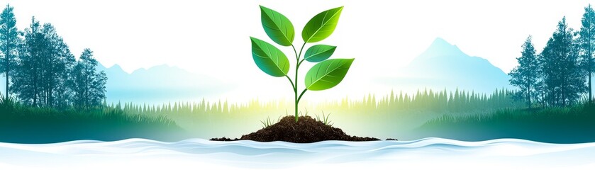 Volunteers restoring natural habitat for wildlife mountain region nature photography serene environment wide viewpoint eco-friendly concept