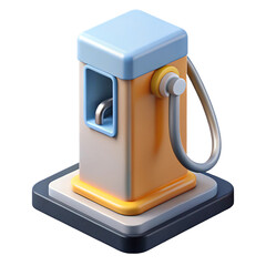 Isometric 3D Model: Gas Station Fuel Pump -  Modern Design Element for App Icons and Web Graphics
