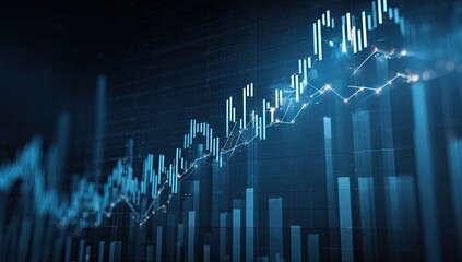 Abstract financial chart showing upward trend