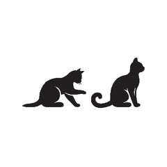 cat set  silhouette tattoo,cat  set silhouette images,cat set silhouette svg ,cat  set silhouette outline,cat set  silhouette  png