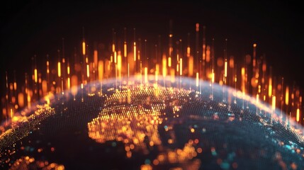 Global connectivity network illustration