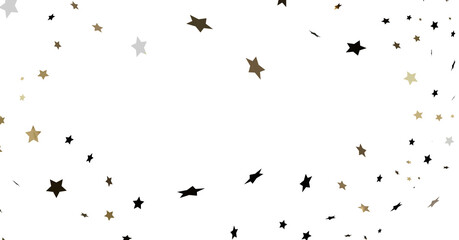 Scattered Stars on White Background