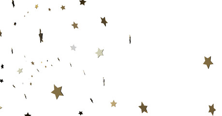 Falling Stars on White Background