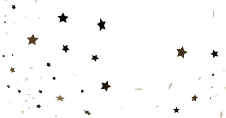 Scattered Stars on White Background