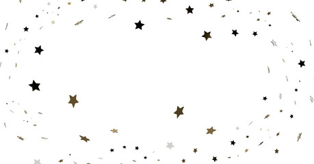 Gold Black Star Confetti Background