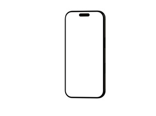 High-quality image of a modern smartphone with a blank screen, perfect for app presentations or website mockups.