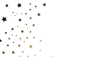 Golden Stars on White Background