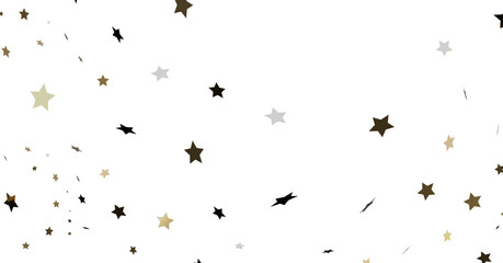 Scattered Stars on White Background