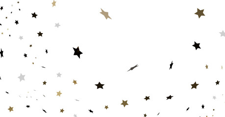Scattered Stars on White Background