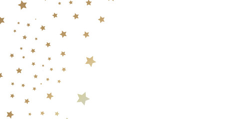 Gold Star Scatter on White Background