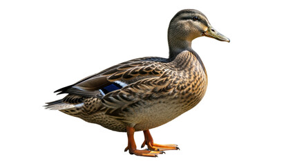 Isolated Female Mallard Duck