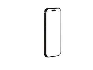 High-quality photo of a black smartphone with a blank screen, perfect for app presentations or website mockups. Download now!