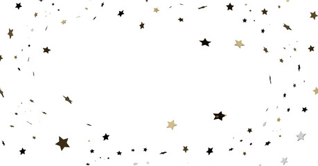 Gold and Black Star Confetti