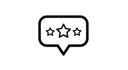 Isolated Star Rating Speech Bubble