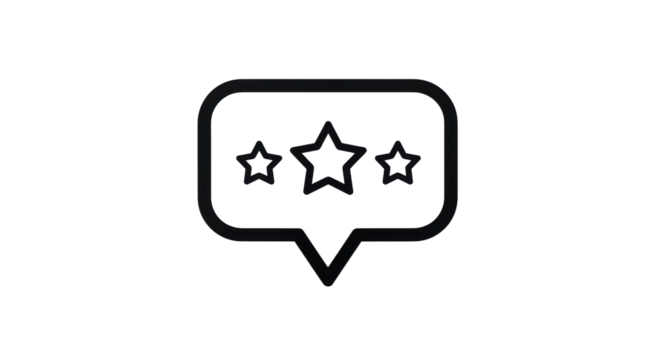 Isolated Star Rating Speech Bubble