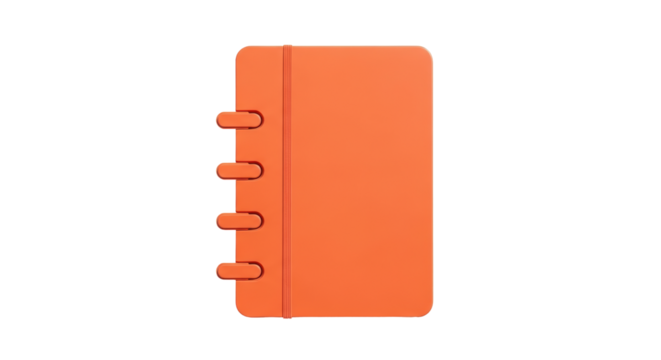 Isolated Orange Notebook