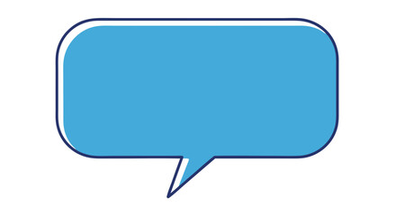 Minimalist Digital Dialogue Illustration with Empty Speech Bubble Design and Clean Blue Color Scheme for Communication Concepts
