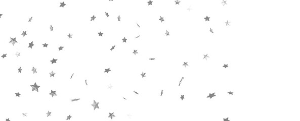 sparkling Christmas confetti falling isolated on white. magic shining flying stars glitter...