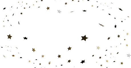 Gold and Black Star Confetti