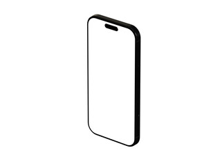 High-quality image of a modern smartphone with a blank screen, perfect for app presentations or website mockups.