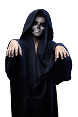 Grinning Skull Reaper on Transparent Background