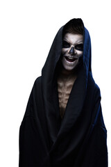 Smiling Skeleton in Dark Cloak