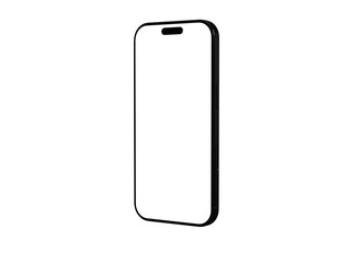 Clean and simple black smartphone mockup with blank screen. Perfect for app presentations or website designs.
