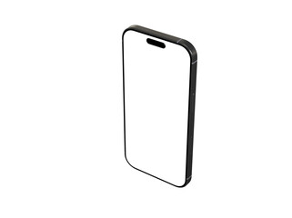 High-quality image of a modern smartphone with a blank screen, perfect for app presentations or website mockups.