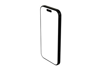 High-quality image of a modern smartphone mockup with a blank screen, perfect for app presentations or website designs.