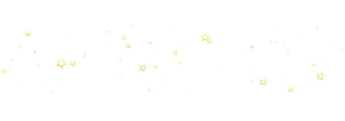 Sparkling gold stars scattered on a white background. Perfect for festive designs.