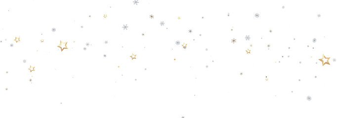 Obraz premium Sparkling festive background with gold stars and silver snowflakes. Perfect for holidays.