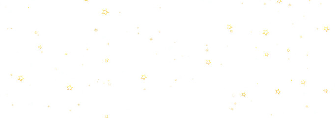 Beautiful image of gold stars scattered on a white background, perfect for festive designs.