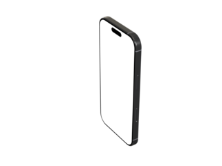 High-quality image of a black smartphone mockup with a blank screen, perfect for app presentations or website designs. Download now!