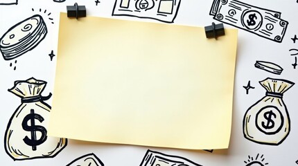 Financial planning tips office space infographic organized environment overhead view budgeting strategies