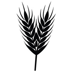 Barley ear vector icon symbol of agriculture food grain and harvest scalable illustration in eps format white background
