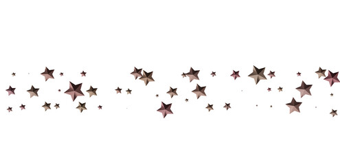 Beautiful rose gold stars scattered on white. Perfect for festive designs.