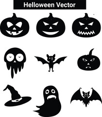 christmas pudding vector art silhouette,Halloween haunted house silhouette with bats under a spooky moonlit night sky vector illustration