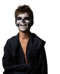 Fototapeta premium Child in Skull Makeup with Joyful Expression
