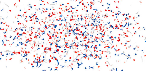 Download this festive image of red, white, and blue confetti perfect for celebratory designs. Ideal for backgrounds, banners, and more!