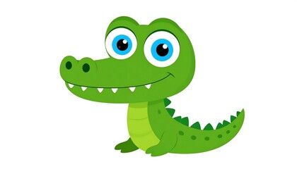 Fototapeta premium Cute cartoon crocodile