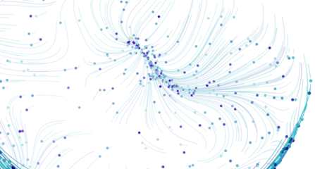 Unique abstract background with flowing lines and data points. Perfect for tech, AI, or science concepts.